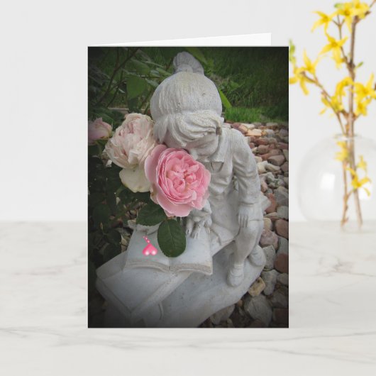 Special Thought Roos Kiss Kaart (Gele Bloem)