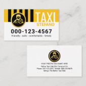 Special Vertical Black Taxi Stripes Visitekaartje (Voorkant / Achterkant)