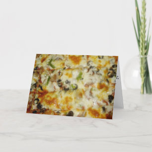 "Special with Black Olives Pizza" Birthday Card Kaart