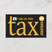 Special Yellow Taxi Letter-i Signage Cab Driver Visitekaartje (Voorkant)