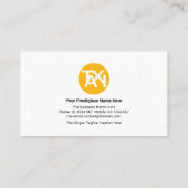 Special Yellow Taxi Line Private Hire Driver Visitekaartje (Achterkant)