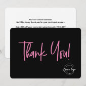 Speciale 10% zakelijke Logo client biedt aangepast Bedankkaart (Voorkant / Achterkant)