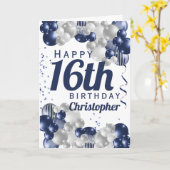 Speciale 16e marineballon van 16e verjaardag kaart (Gele Bloem)