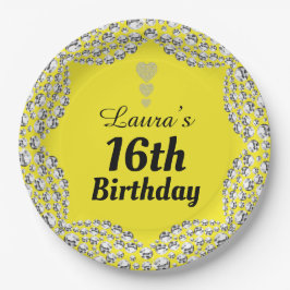Speciale 16e of bewerk borden voor leeftijdgenoten papieren bordje