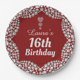Speciale 16e of bewerk borden voor leeftijdgenoten papieren bordje