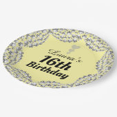 Speciale 16e of bewerk borden voor leeftijdgenoten papieren bordje (Gekanteld)