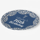 Speciale 16e of bewerk borden voor leeftijdgenoten papieren bordje (Gekanteld)