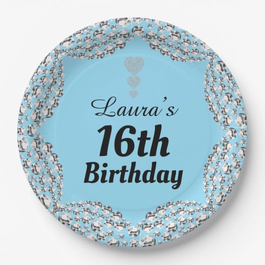 Speciale 16e of bewerk borden voor leeftijdgenoten papieren bordje (Voorkant)
