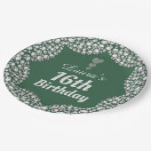 Speciale 16e of bewerk borden voor leeftijdgenoten papieren bordje (Gekanteld)