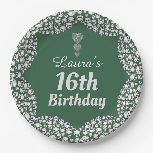 Speciale 16e of bewerk borden voor leeftijdgenoten papieren bordje (Voorkant)
