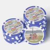 Speciale 18e verjaardag foto met monogram poker chips (Opstapeling)