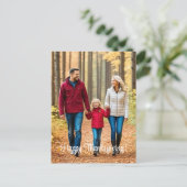 Speciale 1 familiefoto Happy Thanksgiving Feestdagenkaart (Staand voorkant)
