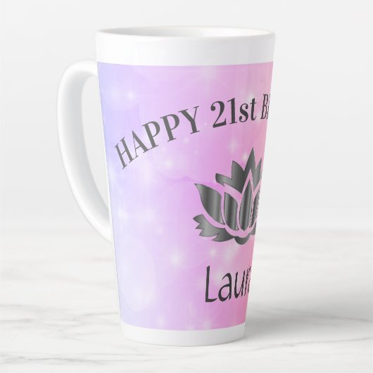 Speciale 21e bruistekaart latte mok (Linkerhoek)