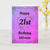 Speciale 21e verjaardagskaart kaart (Gele Bloem)