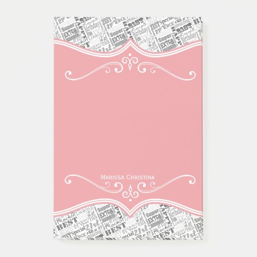 Speciale 21ste gepersonaliseerde cadeautjes van Bi Post-it® Notes (Voorkant)