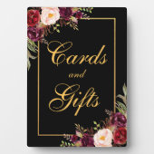 Speciale 2 - 5x7 Bourgondische zwarte trouwkaarten Fotoplaat (voorkant)