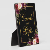 Speciale 2 - 5x7 Bourgondische zwarte trouwkaarten Fotoplaat (Zijkant)