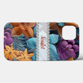 Speciale 3D bloemenregeling, diamant lijst Case-Mate iPhone Case (Achterkant (horizontaal))