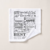 Speciale 40e verjaardag Persoonlijke cadeaus voor  Bad Handdoek (Wasdoekje)
