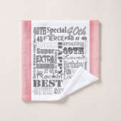 Speciale 40e verjaardag Persoonlijke cadeaus voor  Bad Handdoek (Wasdoekje)