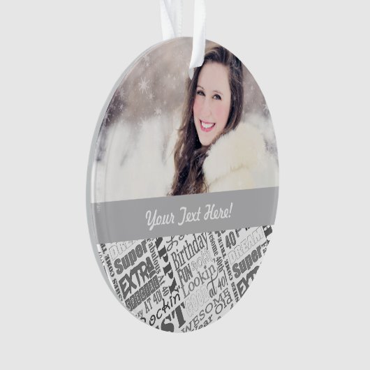 Speciale 40e verjaardag Persoonlijke cadeaus voor  Ornament (voorkant)