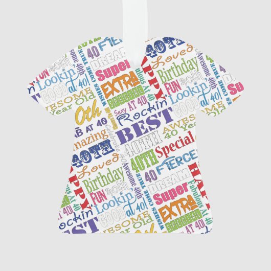 Speciale 40e verjaardag Persoonlijke cadeaus voor  Ornament (achterkant)