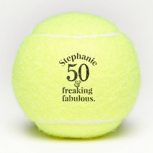 Speciale 50- en Fabulous Birthday Tennisballen (Voorkant)