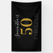 Speciale 50 jaar en geweldige Gold Black Spandoek (Verticaal)