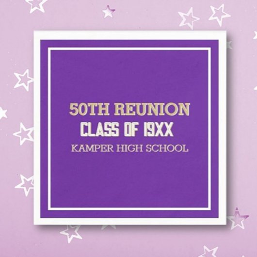Speciale 50e reünie! Klassenreünie servetten