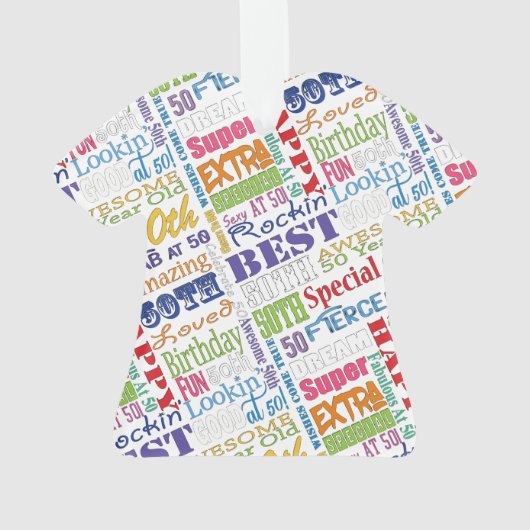 Speciale 50e verjaardag Persoonlijke cadeautjes vo Ornament (achterkant)