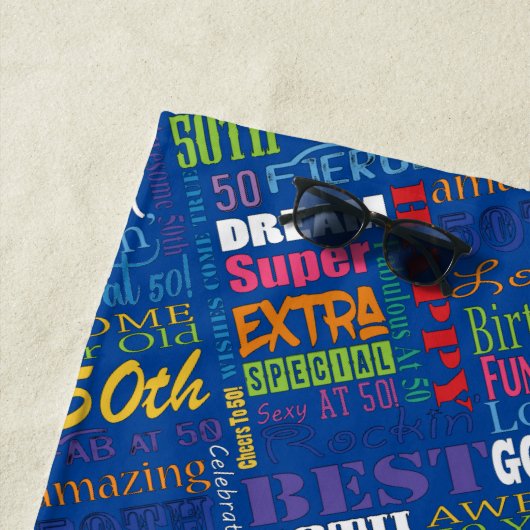 Speciale 50e verjaardag Persoonlijke cadeautjes vo Strandlaken (In situ)