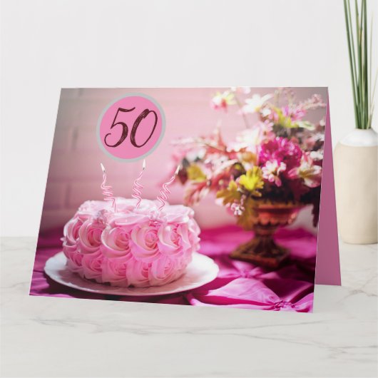 Speciale 50ste verjaardag voor haar kaart (Voorkant)