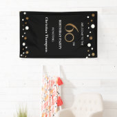 Speciale 60e verjaardag Gold en zwarte stippen Spandoek (Insitu)