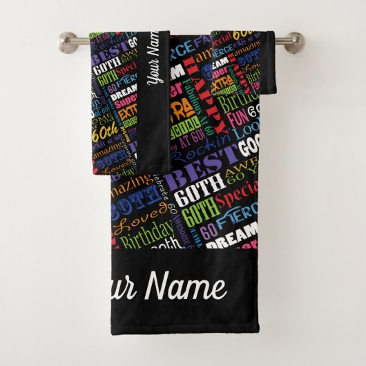 Speciale 60e verjaardag Persoonlijke cadeaus voor  Bad Handdoek (Insitu)