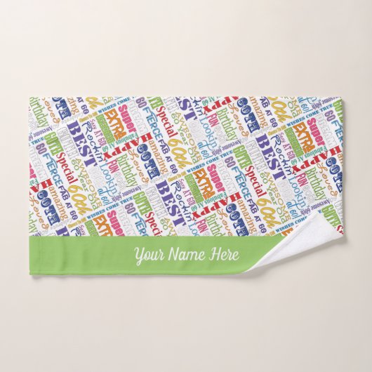 Speciale 60e verjaardag Persoonlijke cadeaus voor  Bad Handdoek (Handdoek)
