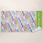 Speciale 60e verjaardag Persoonlijke cadeaus voor  Strandlaken (Voorkant)