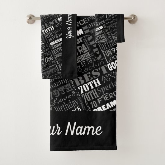 Speciale 70e verjaardag Persoonlijke cadeautjes vo Bad Handdoek (Insitu)