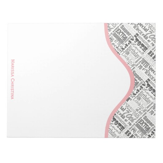 Speciale 70e verjaardag Persoonlijke cadeautjes vo Notitieblok (Voorkant)