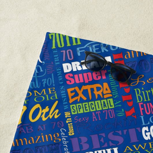 Speciale 70e verjaardag Persoonlijke cadeautjes vo Strandlaken (In situ)