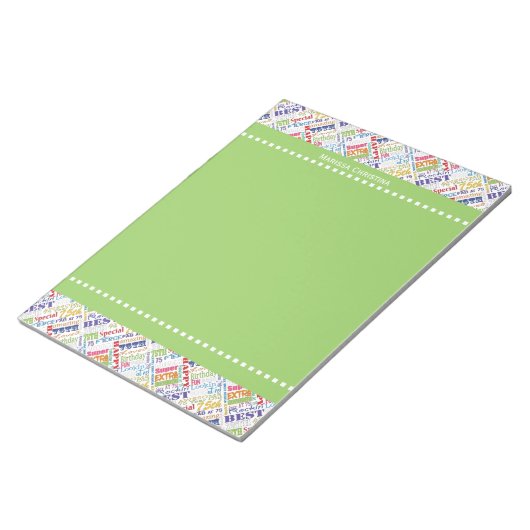 Speciale 75e gepersonaliseerde cadeautjes van de B Notitieblok (Schuin)