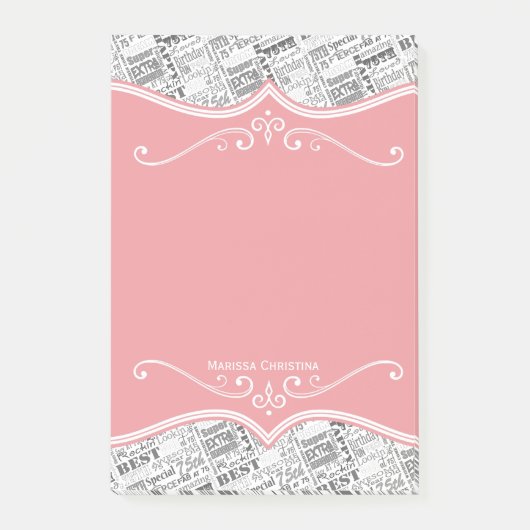Speciale 75e gepersonaliseerde cadeautjes van de B Post-it® Notes (Voorkant)
