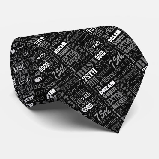 Speciale 75e gepersonaliseerde cadeautjes van de B Stropdas (Opgerold)