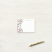 Speciale 80e verjaardagsfeestje gepersonaliseerde  post-it® notes (Op bureau)