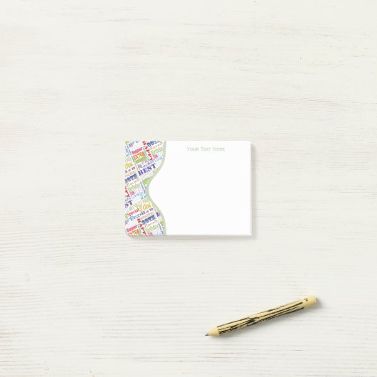 Speciale 80e verjaardagsfeestje gepersonaliseerde  post-it® notes (Op bureau)