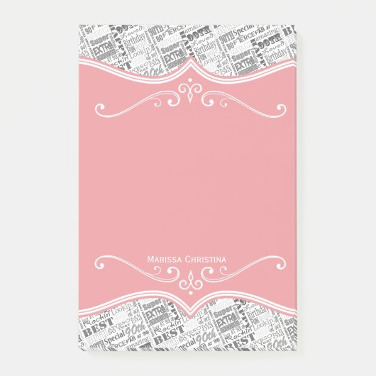 Speciale 90e verjaardag Persoonlijke cadeaus voor Post-it® Notes (Voorkant)