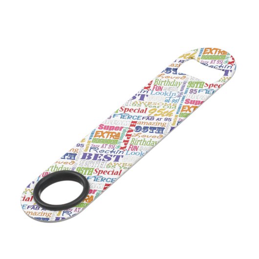 Speciale 95e gepersonaliseerde cadeautjes van de B Speed Flessenopener (Voorkant Gekanteld)