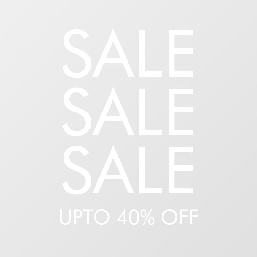 Speciale Aanbieding Aangepaste Vensterklemming Raamsticker (Vel)