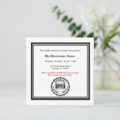 Speciale aanbieding Grand Opening Kaart (Staand voorkant)