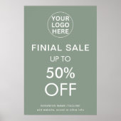 Speciale Aanbieding Korting Eindverkoop Sage Green Poster (Voorkant)