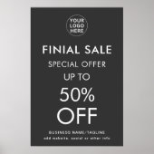 Speciale aanbieding l Korting Eindreductie  Logo & Poster (Voorkant)